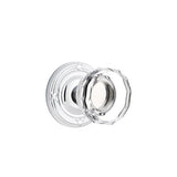 Emtek - Concealed, Privacy, Ribbon and Reed Rosette, Lowell Crystal Knob, US26 - Polished Chrome