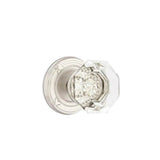 Emtek - Concealed, Privacy, Ribbon and Reed Rosette, Old Town Clear Knob, US15 - Satin Nickel
