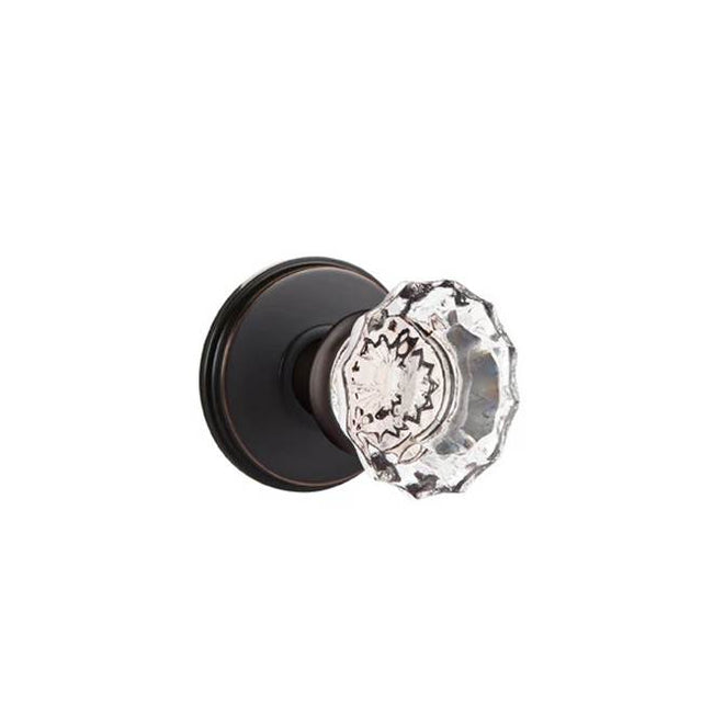 Emtek - Privacy, Watford Rosette, Astoria Crystal Knob, US10B - Oil Rubbed Bronze