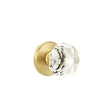 Emtek - Privacy, Watford Rosette, Diamond Crystal Knob, US4 - Satin Brass