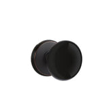 Emtek - Privacy, Watford Rosette, Ebony Porcelain Knob, US10B - Oil Rubbed Bronze