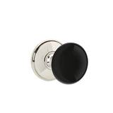 Emtek - Privacy, Watford Rosette, Ebony Porcelain Knob, US14 - Polished Nickel