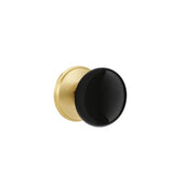 Emtek - Privacy, Watford Rosette, Ebony Porcelain Knob, US4 - Satin Brass