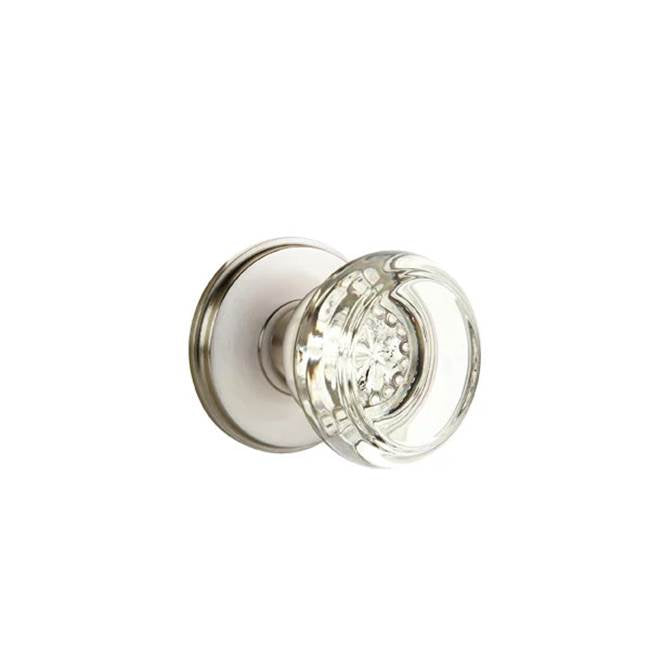 Emtek - Concealed, Passage, Watford Rosette, Georgetown Crystal Knob, US15 - Satin Nickel