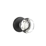 Emtek - Passage, Watford Rosette, Georgetown Crystal Knob, US19 - Flat Black