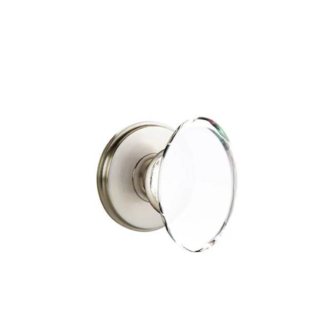 Emtek - Passage, Watford Rosette, Hampton Crystal Knob, US15 - Satin Nickel