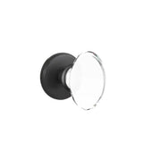 Emtek - Passage, Watford Rosette, Hampton Crystal Knob, US19 - Flat Black