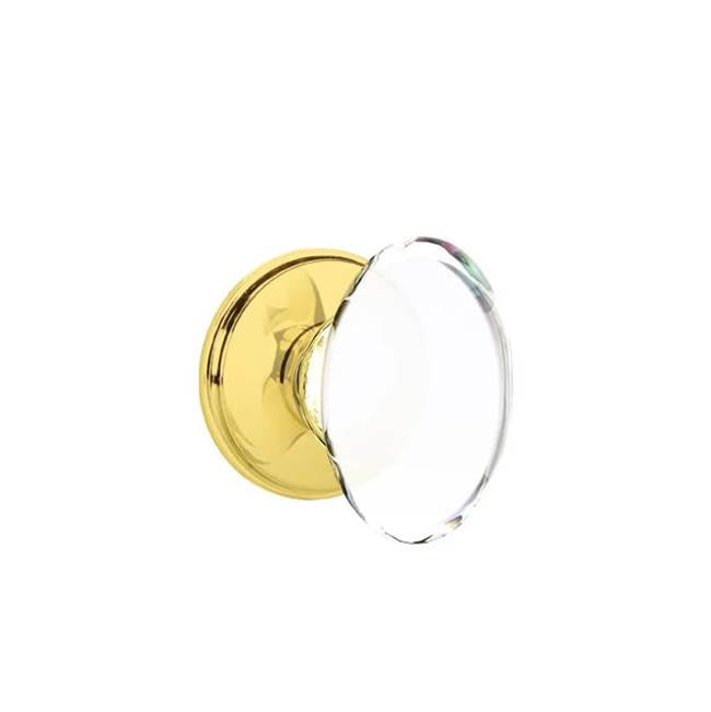 Emtek - Passage, Watford Rosette, Hampton Crystal Knob, US3 - Polished Brass