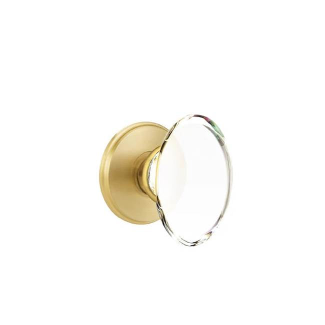 Emtek - Passage, Watford Rosette, Hampton Crystal Knob, US4 - Satin Brass