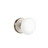 Emtek - Privacy, Watford Rosette, Ice White Porcelain Knob, US15 - Satin Nickel