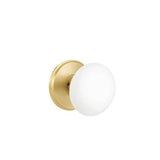 Emtek - Privacy, Watford Rosette, Ice White Porcelain Knob, US4 - Satin Brass