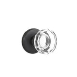 Emtek - Passage, Watford Rosette, Lowell Crystal Knob, US19 - Flat Black