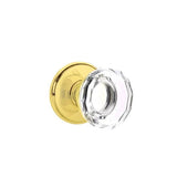 Emtek - Passage, Watford Rosette, Lowell Crystal Knob, US3 - Polished Brass