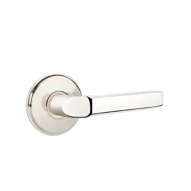 Emtek - Passage, Watford Rosette, Milano Lever, RH, US14 - Polished Nickel