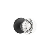 Emtek - Concealed, Privacy, Watford Rosette, Old Town Crystal Knob, US19 - Flat Black