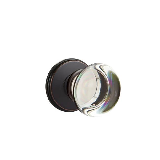 Emtek - Privacy, Watford Rosette, Providence Crystal Knob, US10B - Oil Rubbed Bronze