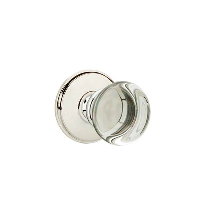 Emtek - Privacy, Watford Rosette, Providence Crystal Knob, US14 - Polished Nickel