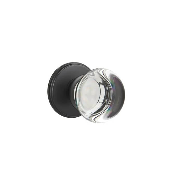 Emtek - Passage, Watford Rosette, Providence Crystal Knob, US19 - Flat Black