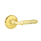 Emtek - Passage, Watford Rosette, Ribbon and Reed Lever, RH, US3 - Polished Brass