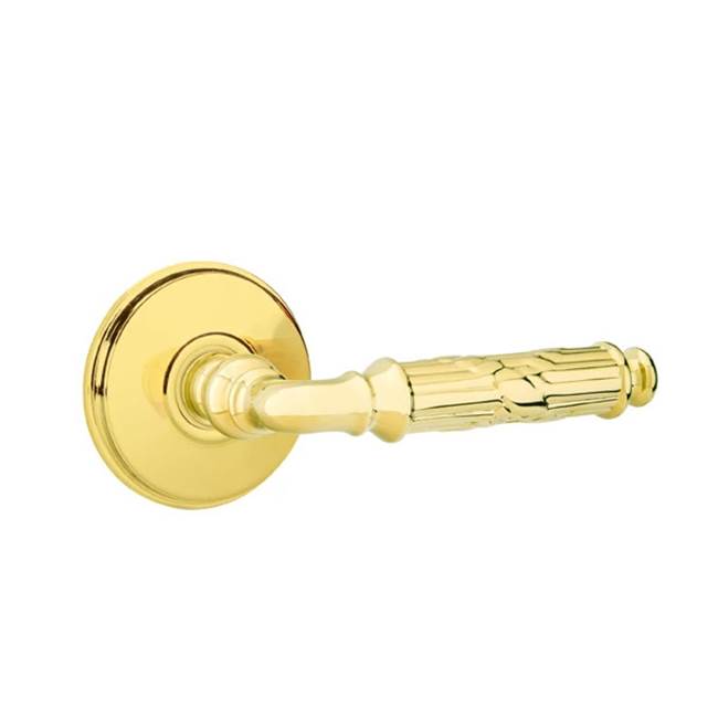 Emtek - Passage, Watford Rosette, Ribbon and Reed Lever, LH, US3 - Polished Brass
