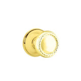 Emtek - Concealed, Privacy, Watford Rosette, Rope Knob, US3 - Polished Brass