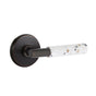 Emtek - Select Passage, Watford Rosette US10B, T-Bar Stem US10B, Light Terrazzo Handle, LH - Oil Rubbed Bronze