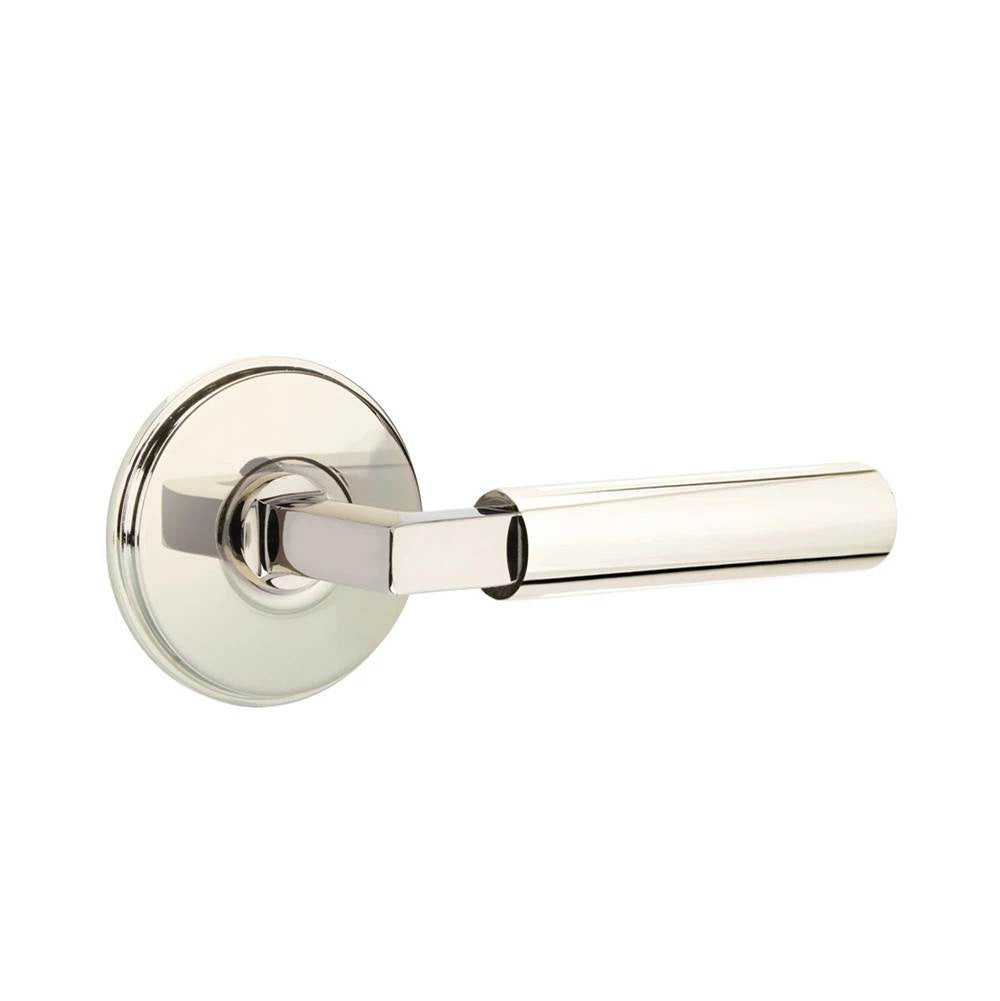 Emtek - SELECT Passage, Watford Rosette US14, L-Square Stem US14, Smooth Handle US14 RH - Polished Nickel