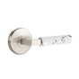 Emtek - Select Passage, Watford Rosette US15, L-Square Stem US15, Light Terrazzo Handle, LH - Satin Nickel
