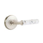 Emtek - Select Privacy, Watford Rosette US15, R-Bar Stem US15, Light Terrazzo Handle, RH - Satin Nickel