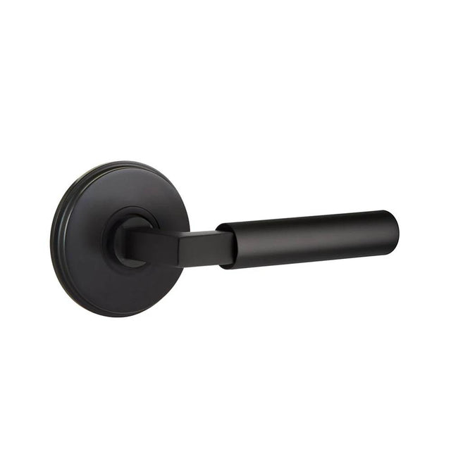 Emtek - Concealed, SELECT Passage, Watford Rosette US19, L-Square Stem US19, Smooth Handle US19 LH - Flat Black