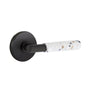 Emtek - Select Passage, Watford Rosette US19, T-Bar Stem US19, Light Terrazzo Handle, LH - Flat Black