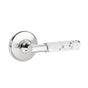 Emtek - Select Privacy, Watford Rosette US26, T-Bar Stem US26, Light Terrazzo Handle, RH - Polished Chrome