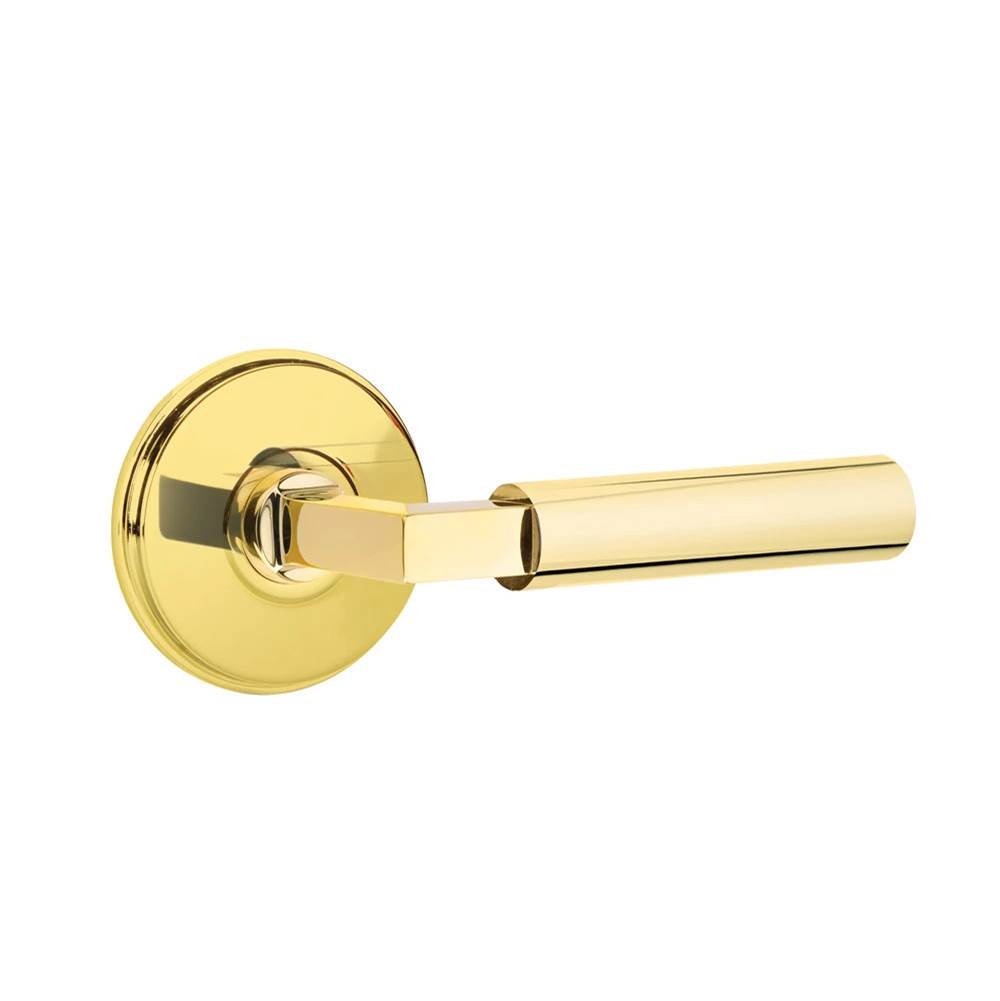 Emtek - SELECT Privacy, Watford Rosette US3NL, L-Square Stem US3NL, Smooth Handle US3NL RH - Unlacquered Brass