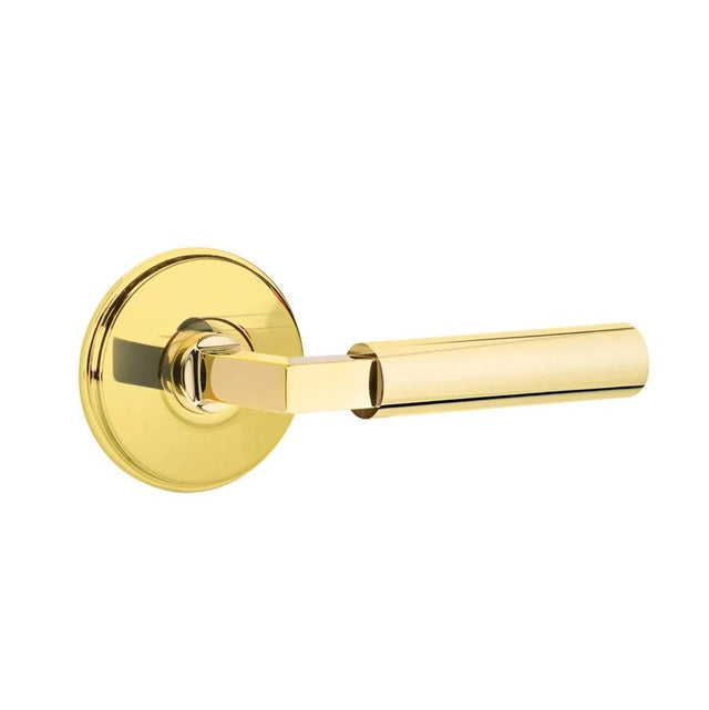 Emtek - SELECT Passage, Watford Rosette US3NL, L-Square Stem US3NL, Smooth Handle US3NL RH - Unlacquered Brass