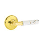 Emtek - Select Privacy, Watford Rosette US3NL, T-Bar Stem US3NL, Light Terrazzo Handle, RH - Unlacquered Brass