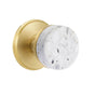 Emtek - Concealed Fastener, Select Passage, Watford Rosette US4, Conical Stem US4, Light Terrazzo Knob - Satin Brass