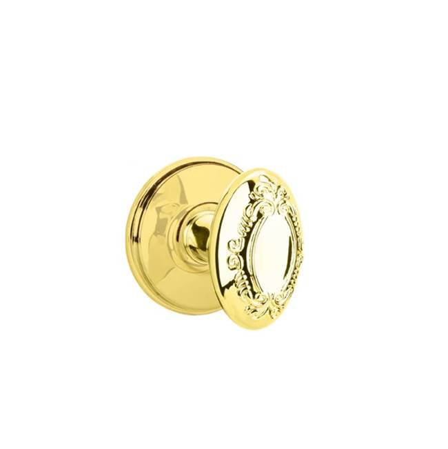 Emtek - Privacy, Watford Rosette, Victoria Knob, US3 - Polished Brass
