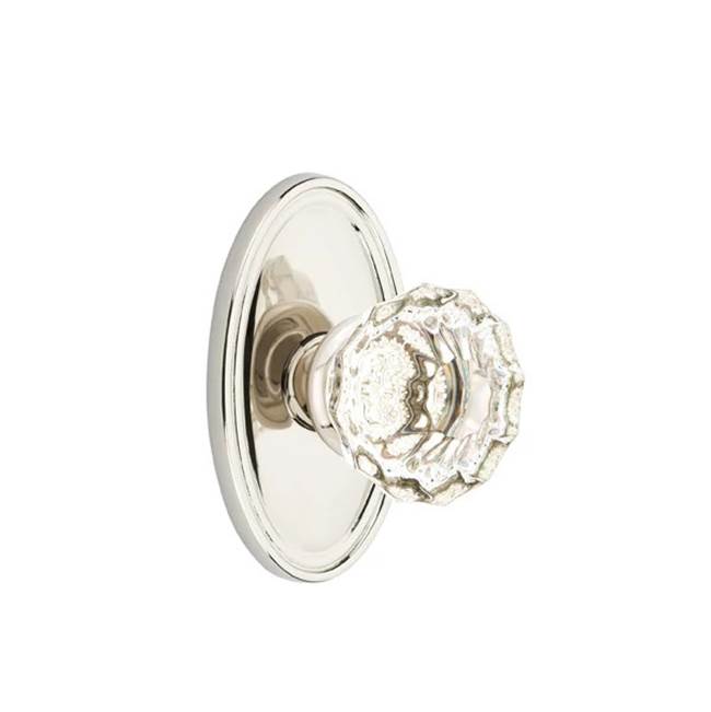 Emtek - Passage, Oval Rosette, Astoria Crystal Knob, US14 - Polished Nickel