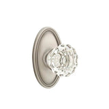 Emtek - Privacy, Oval Rosette, Astoria Crystal Knob, US15A - Pewter