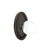 Emtek - Privacy, Oval Rosette, Bristol Crystal Knob, US10B - Oil Rubbed Bronze