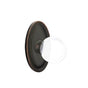 Emtek - Privacy, Oval Rosette, Bristol Crystal Knob, US10B - Oil Rubbed Bronze