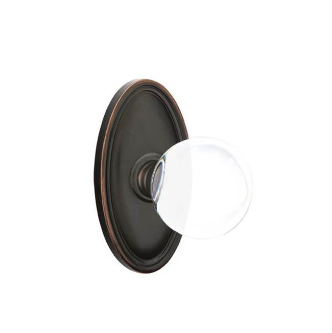 Emtek - Concealed, Passage, Oval Rosette, Bristol Knob, US10B - Oil Rubbed Bronze