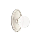 Emtek - Privacy, Oval Rosette, Bristol Crystal Knob, US15 - Satin Nickel