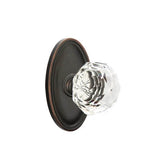 Emtek - Dummy, Oval Rosette, Diamond Crystal Knob, US10B - Oil Rubbed Bronze