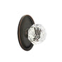 Emtek - Dummy, Oval Rosette, Diamond Crystal Knob, US10B - Oil Rubbed Bronze