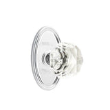 Emtek - Dummy, Oval Rosette, Diamond Crystal Knob, US26 - Polished Chrome