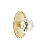 Emtek - Dummy, Oval Rosette, Diamond Crystal Knob, US4 - Satin Brass