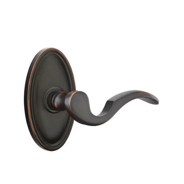 Emtek - Passage, Oval Rosette, Cortina Lever, LH, US10B - Oil Rubbed Bronze