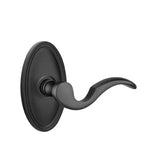 Emtek - Passage, Oval Rosette, Cortina Lever, LH, US19 - Flat Black