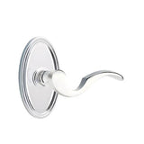 Emtek - Passage, Oval Rosette, Cortina Lever, LH, US26 - Polished Chrome